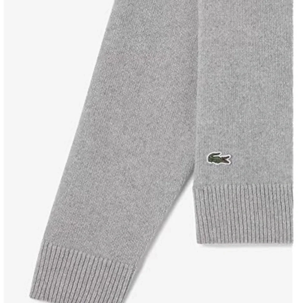 NWT - Lacoste Gray Croc Cashmere Sweater - Picture 3 of 5
